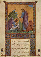 St John dictating his Gospel